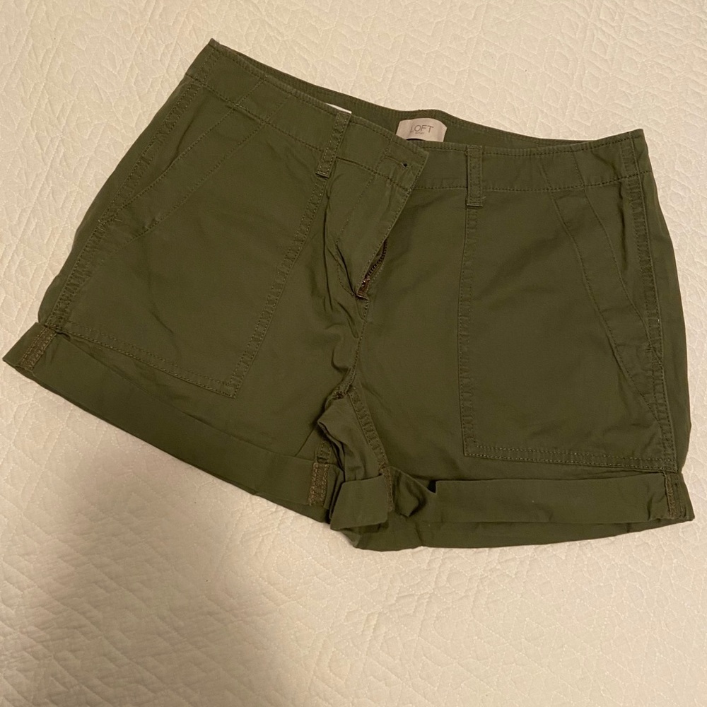 Loft Olive Green Shorts
